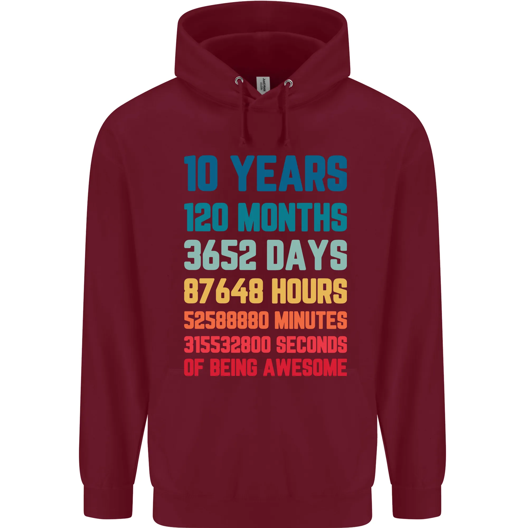 10th Birthday 10 Year Old Childrens Kids Hoodie