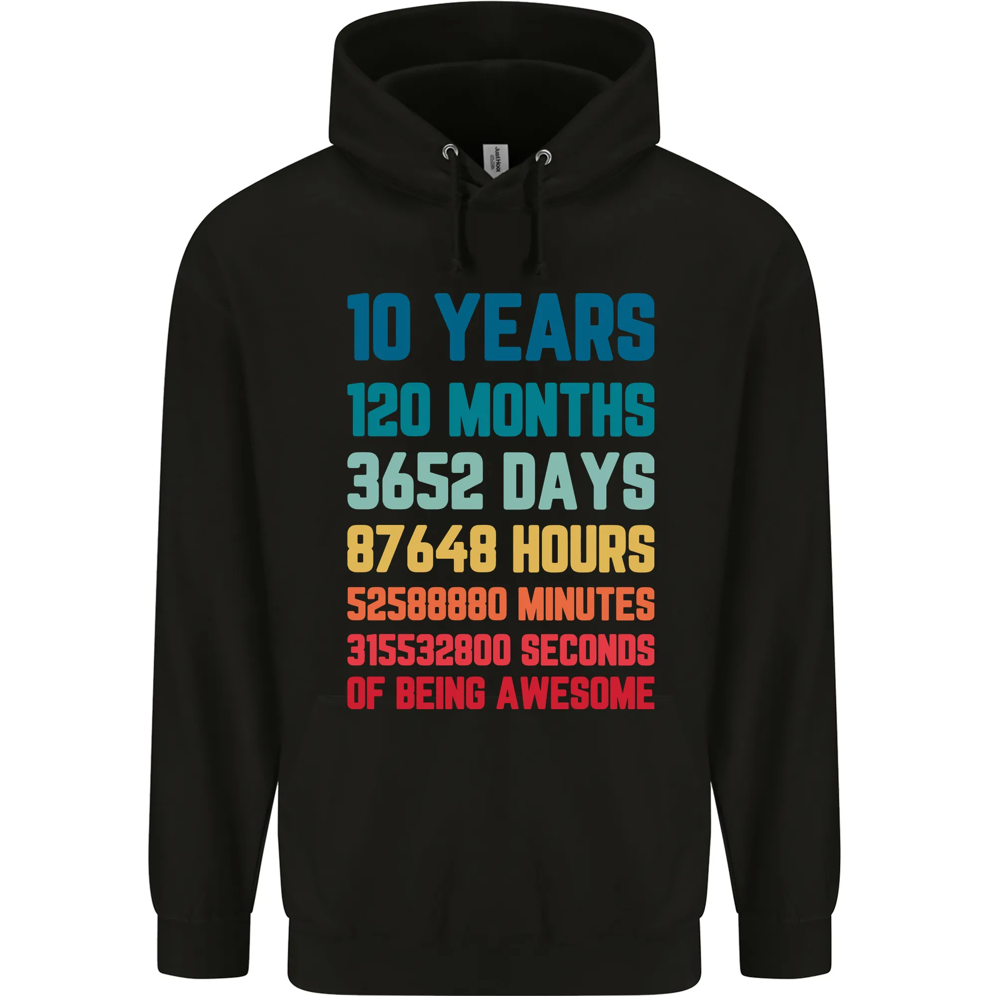 10th Birthday 10 Year Old Childrens Kids Hoodie