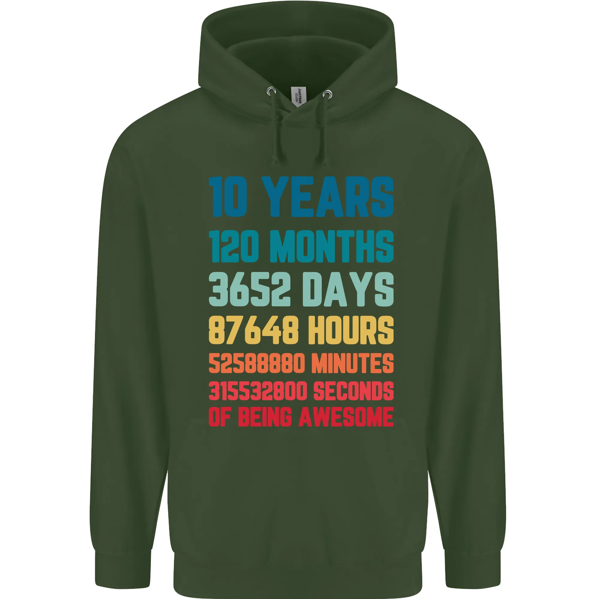 10th Birthday 10 Year Old Childrens Kids Hoodie