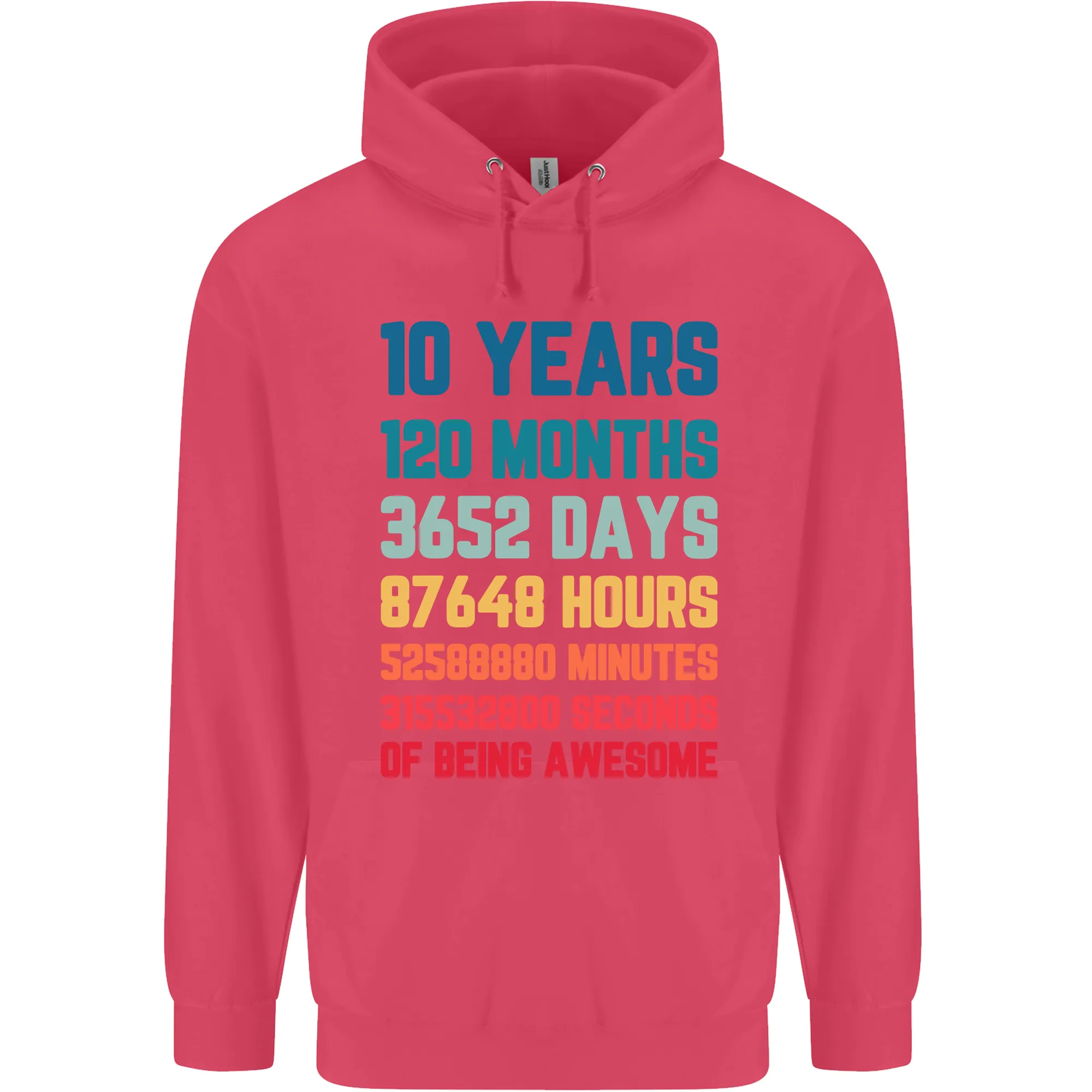10th Birthday 10 Year Old Childrens Kids Hoodie
