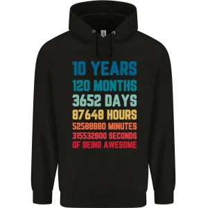 10th Birthday 10 Year Old Childrens Kids Hoodie