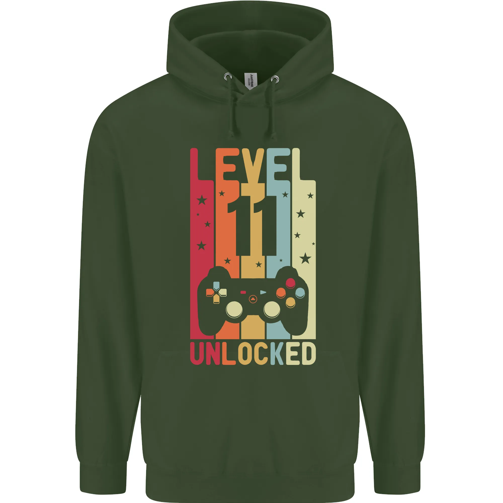 11th Birthday 11 Year Old Level Up Gaming Childrens Kids Hoodie