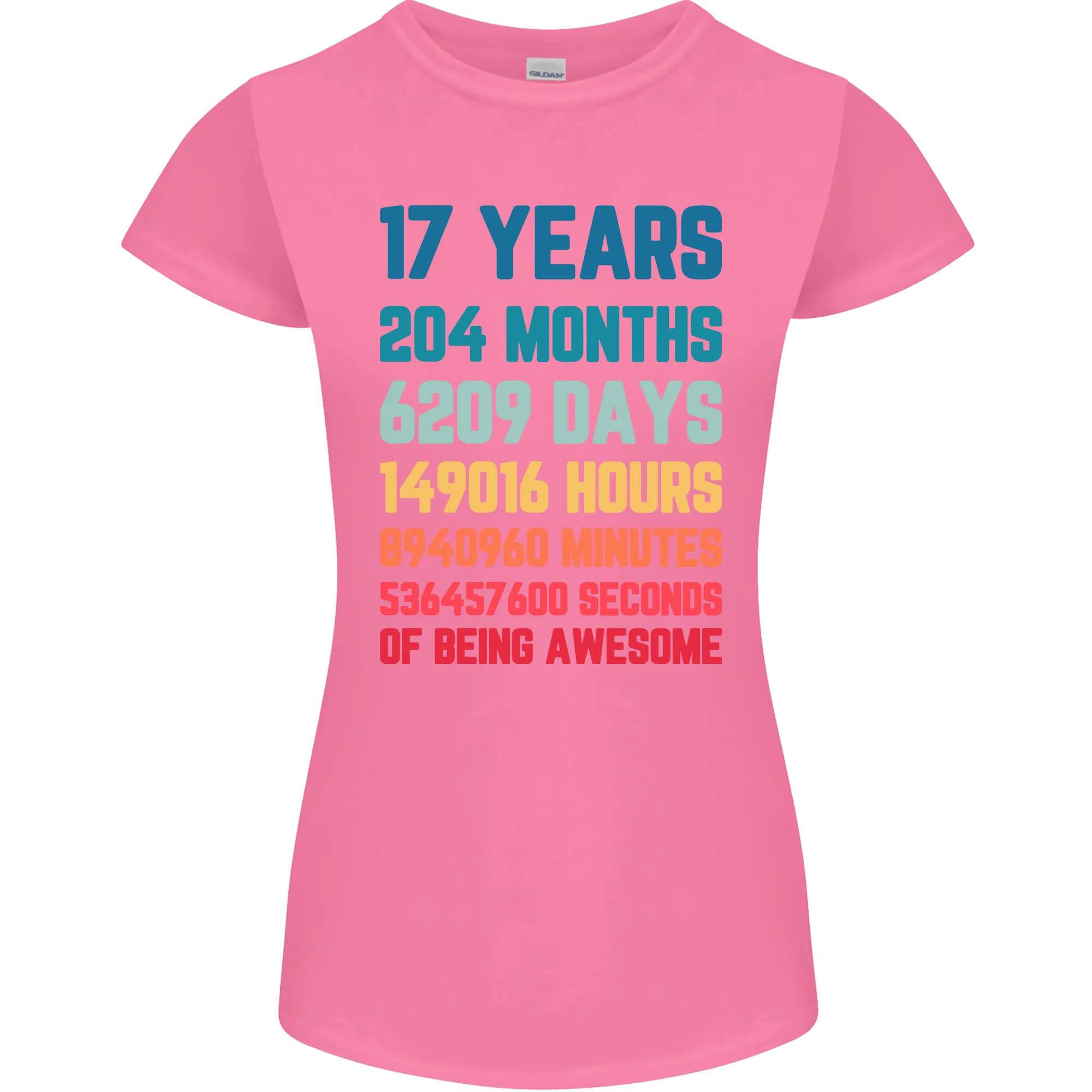 17th Birthday 17 Year Old Womens Petite Cut T-Shirt