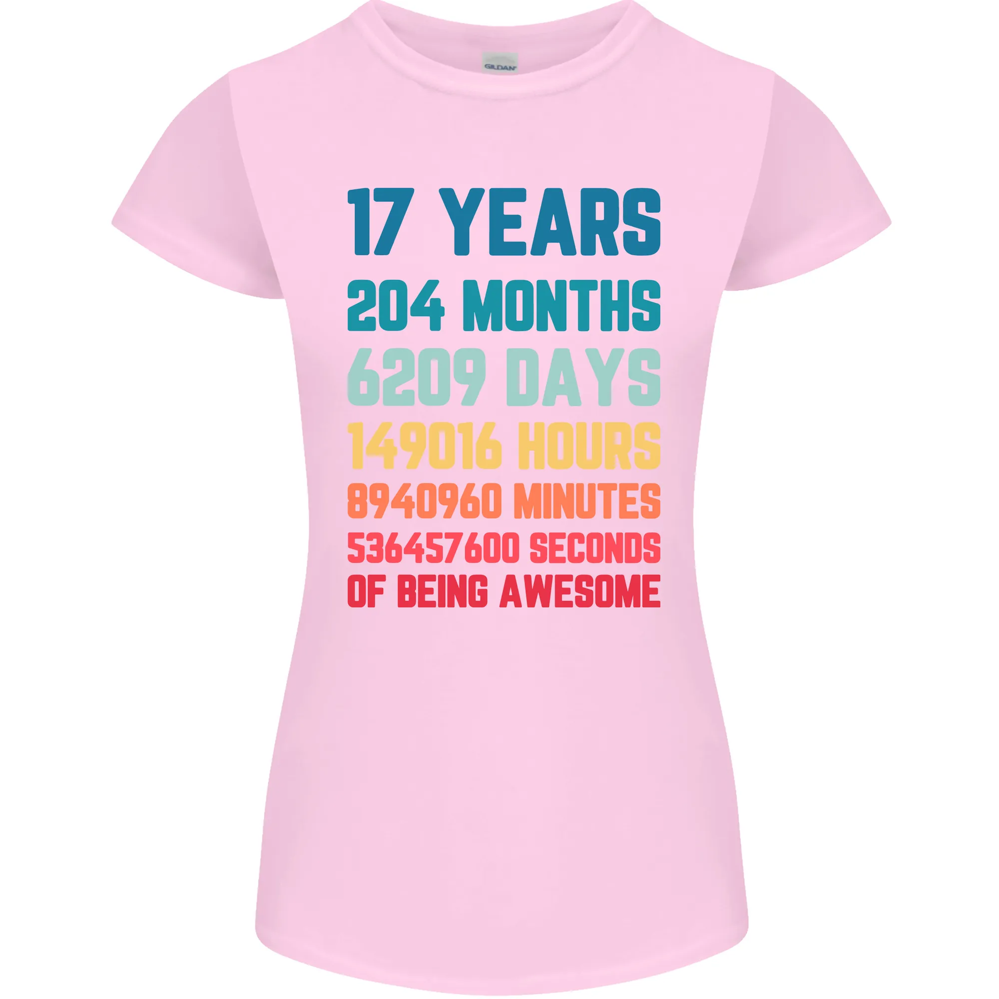 17th Birthday 17 Year Old Womens Petite Cut T-Shirt