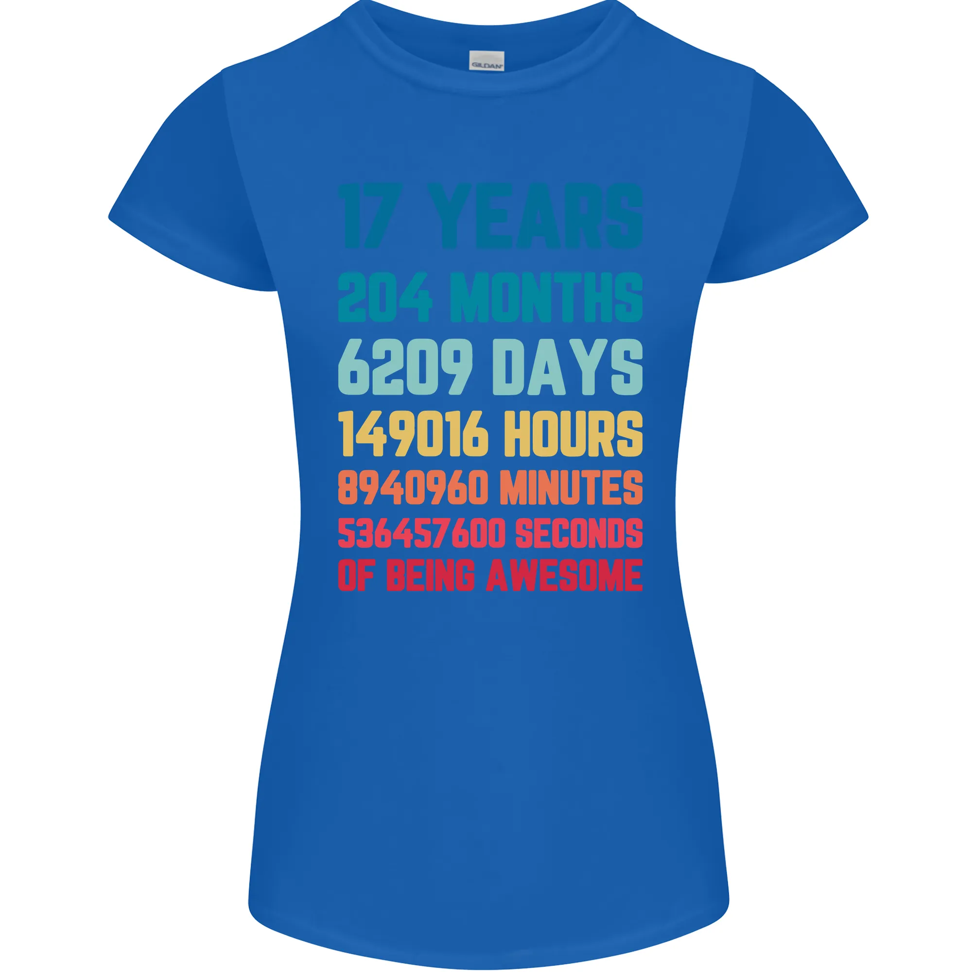 17th Birthday 17 Year Old Womens Petite Cut T-Shirt