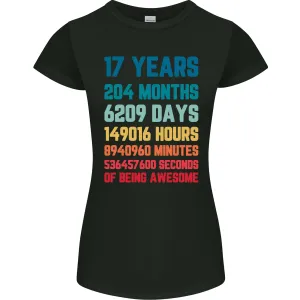 17th Birthday 17 Year Old Womens Petite Cut T-Shirt