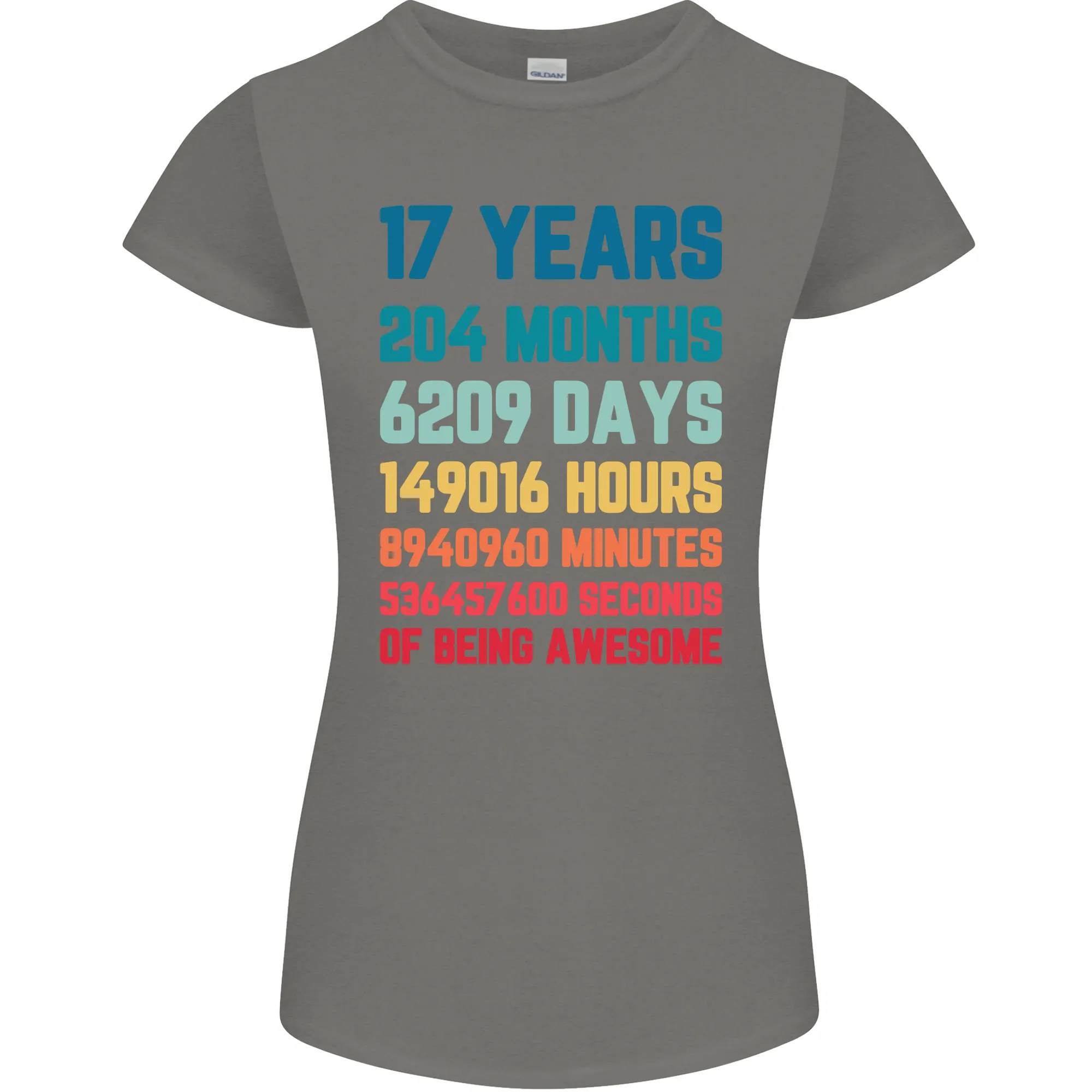 17th Birthday 17 Year Old Womens Petite Cut T-Shirt