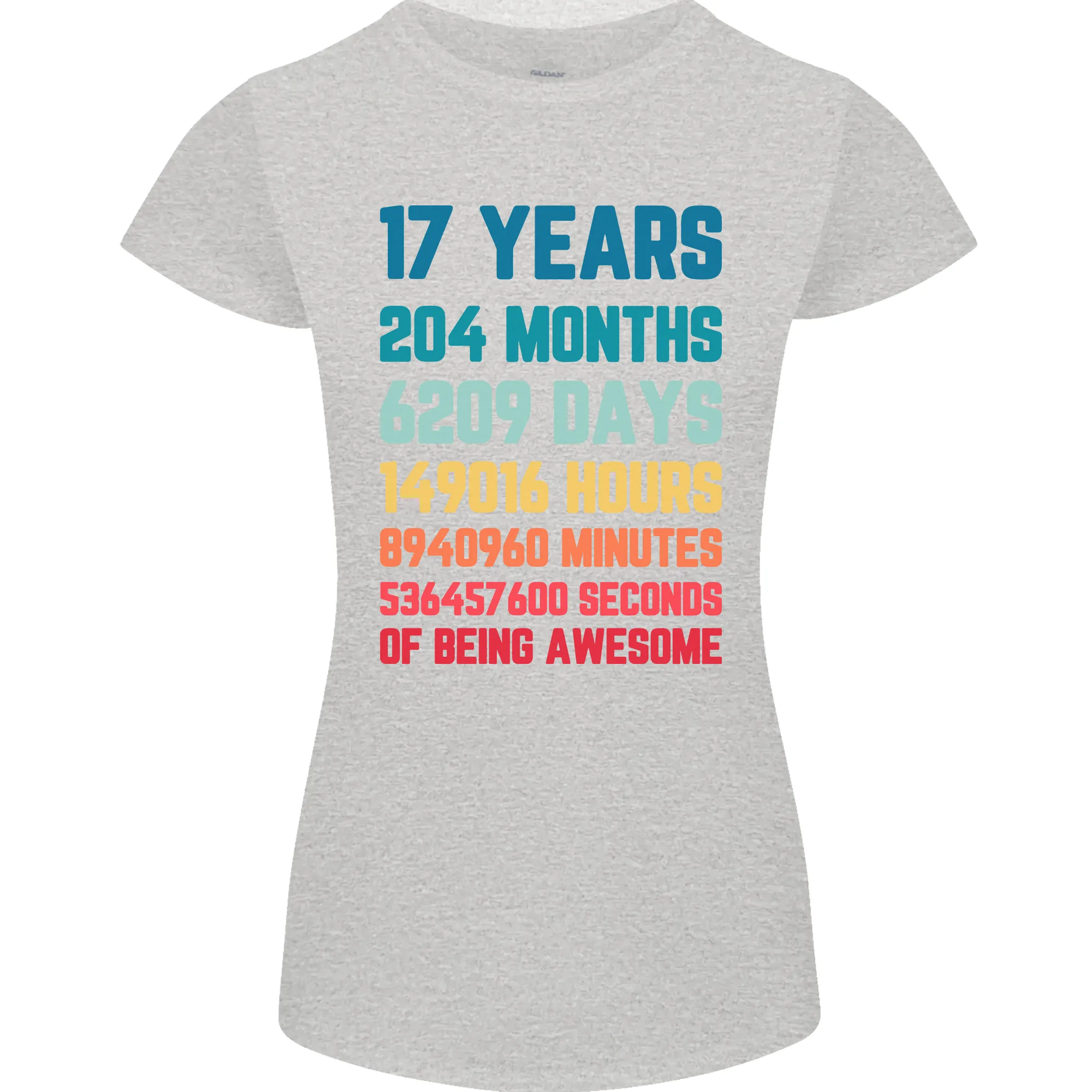 17th Birthday 17 Year Old Womens Petite Cut T-Shirt