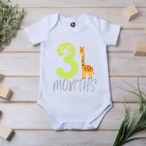 3 Months Old Cute Giraffe Onesie