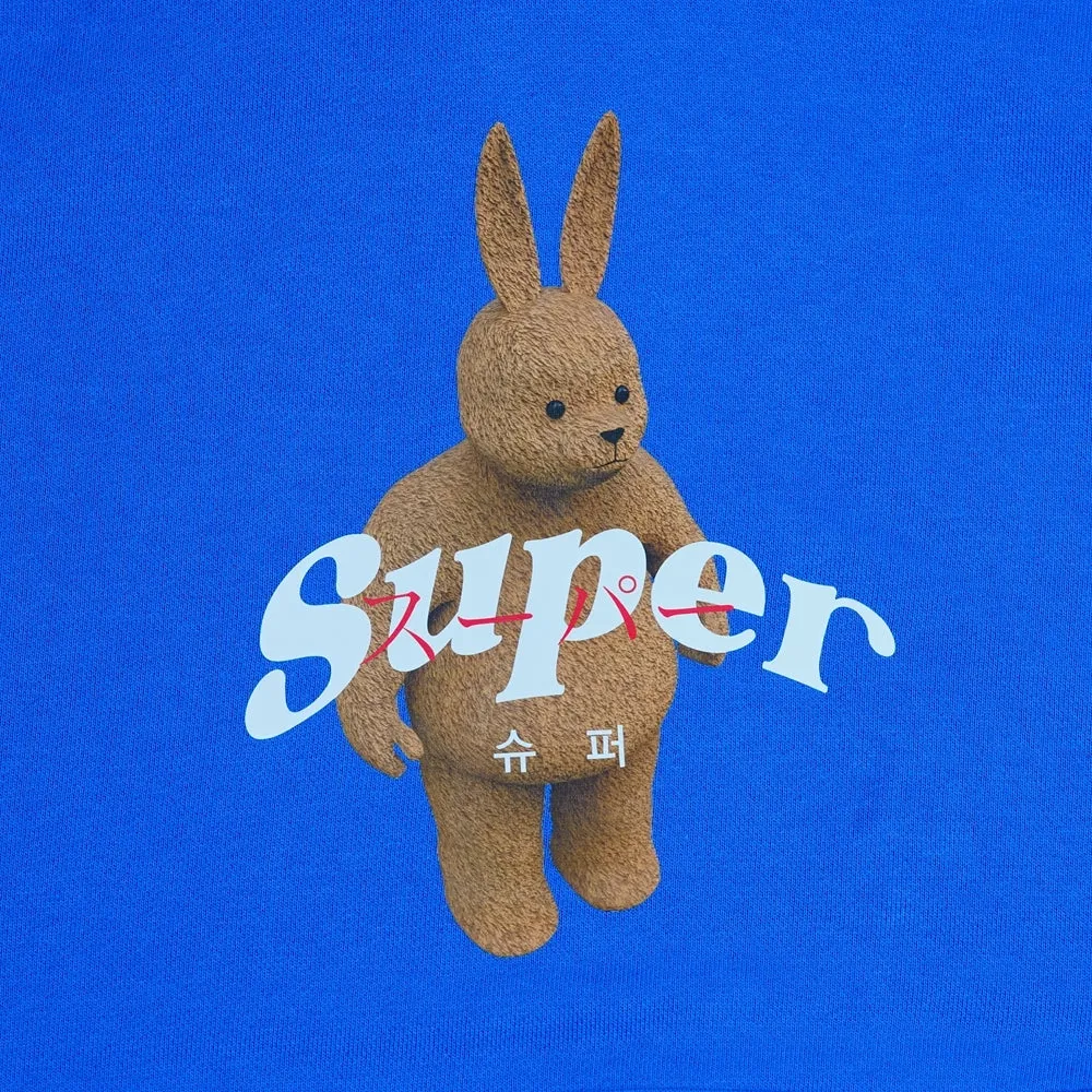 3D SUPER RABBIT HOODIE BLUE