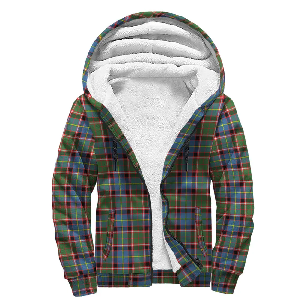 Aikenhead Tartan Sherpa Hoodie with Family Crest