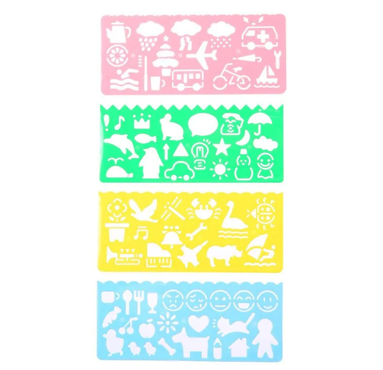 Airplane Animal Dog Bus Cloud Bid Flower Kids Stencils Cards Craft Wall Drawing Art Airbrush Children Nursery Scrapbooking Cute Playful