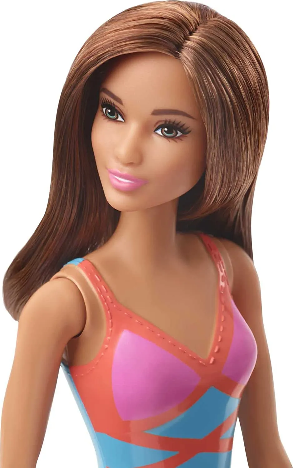 Barbie Beach Doll - Blue/Pink/Orange Swimsuit