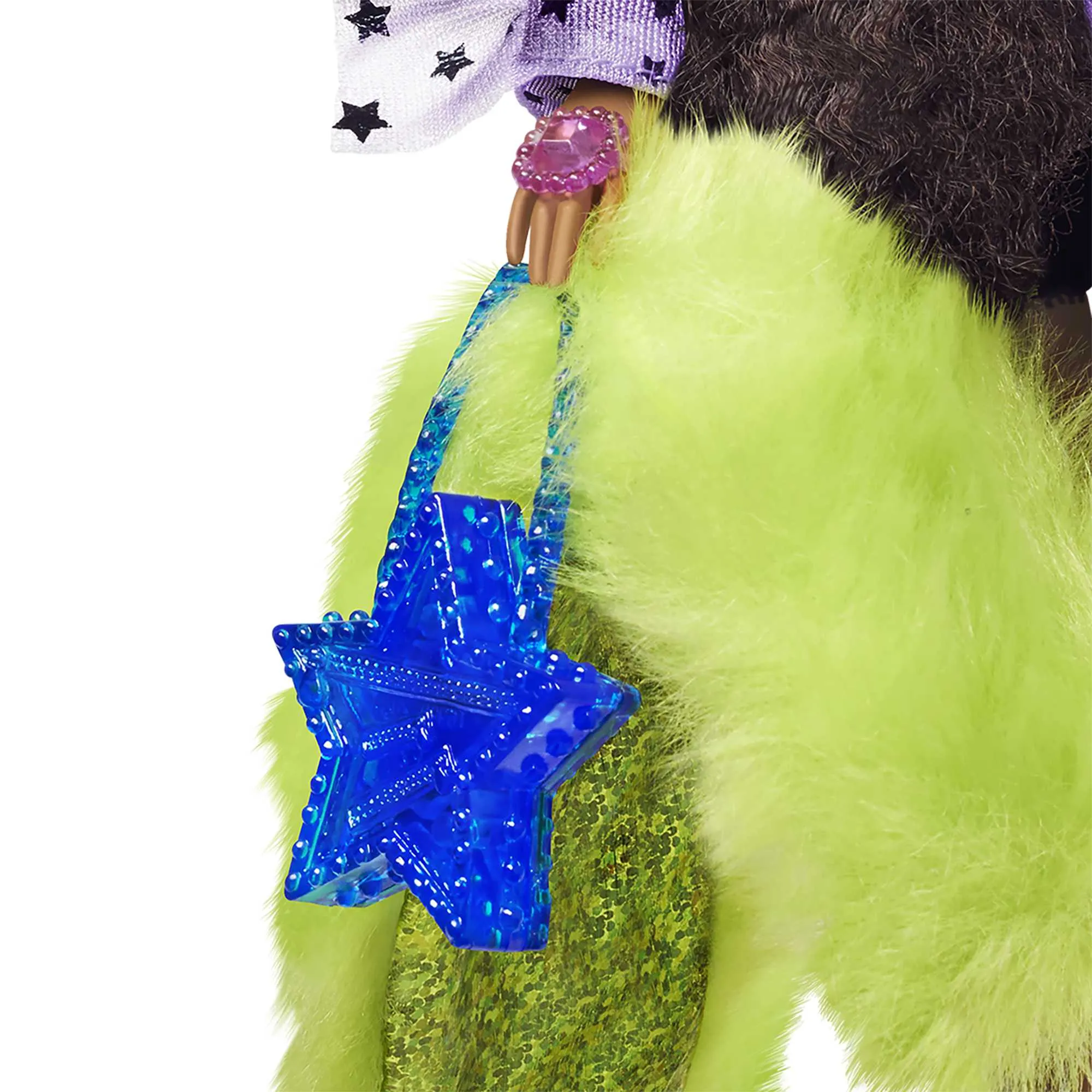 Barbie Extra Doll #7 in Top & Furry Shrug With Pet Pomeranian For Kids 3 Years Old & Up