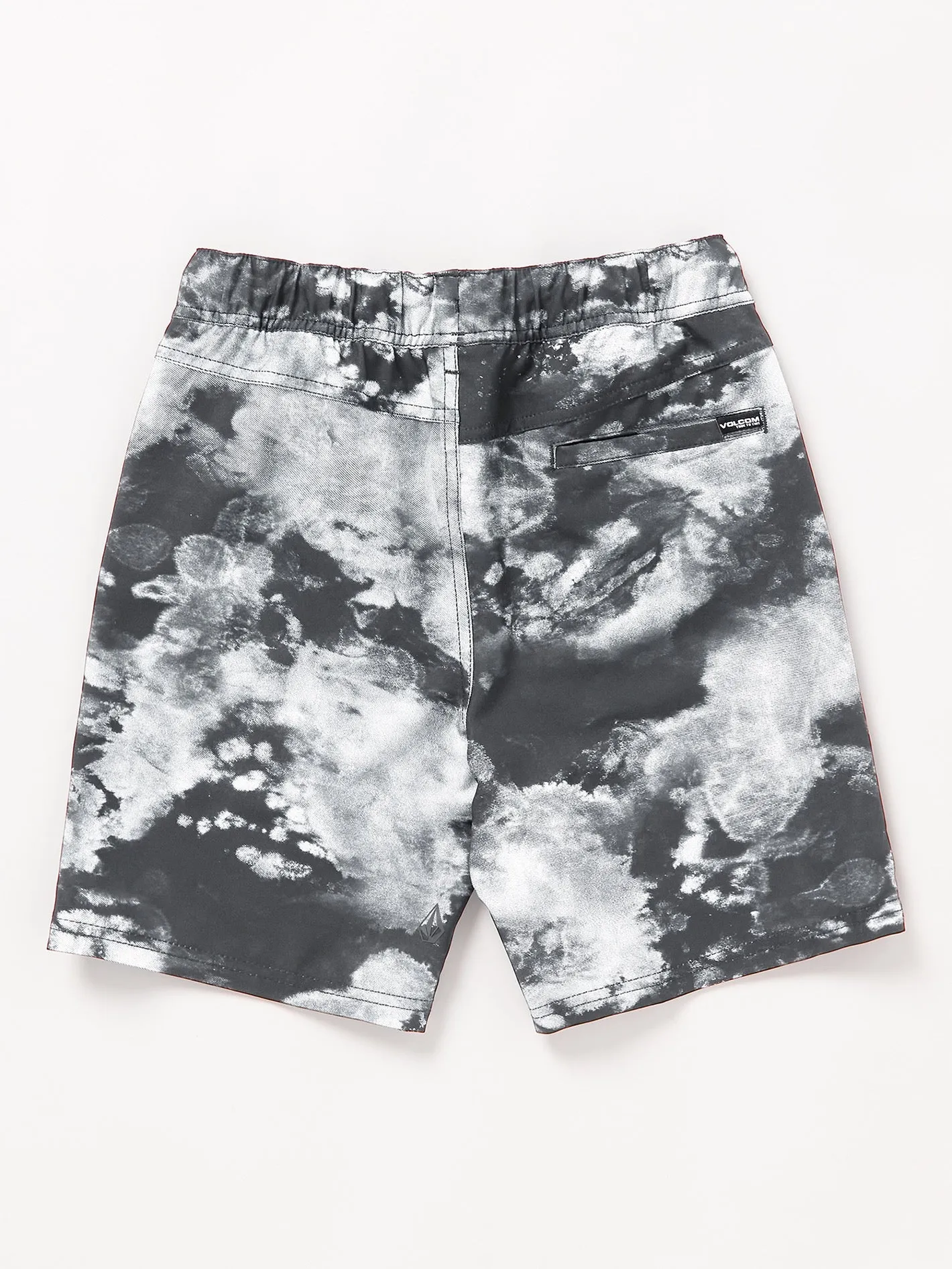 Big Boys Asphalt Beach Elastic Waist Hybrid Shorts - Black White