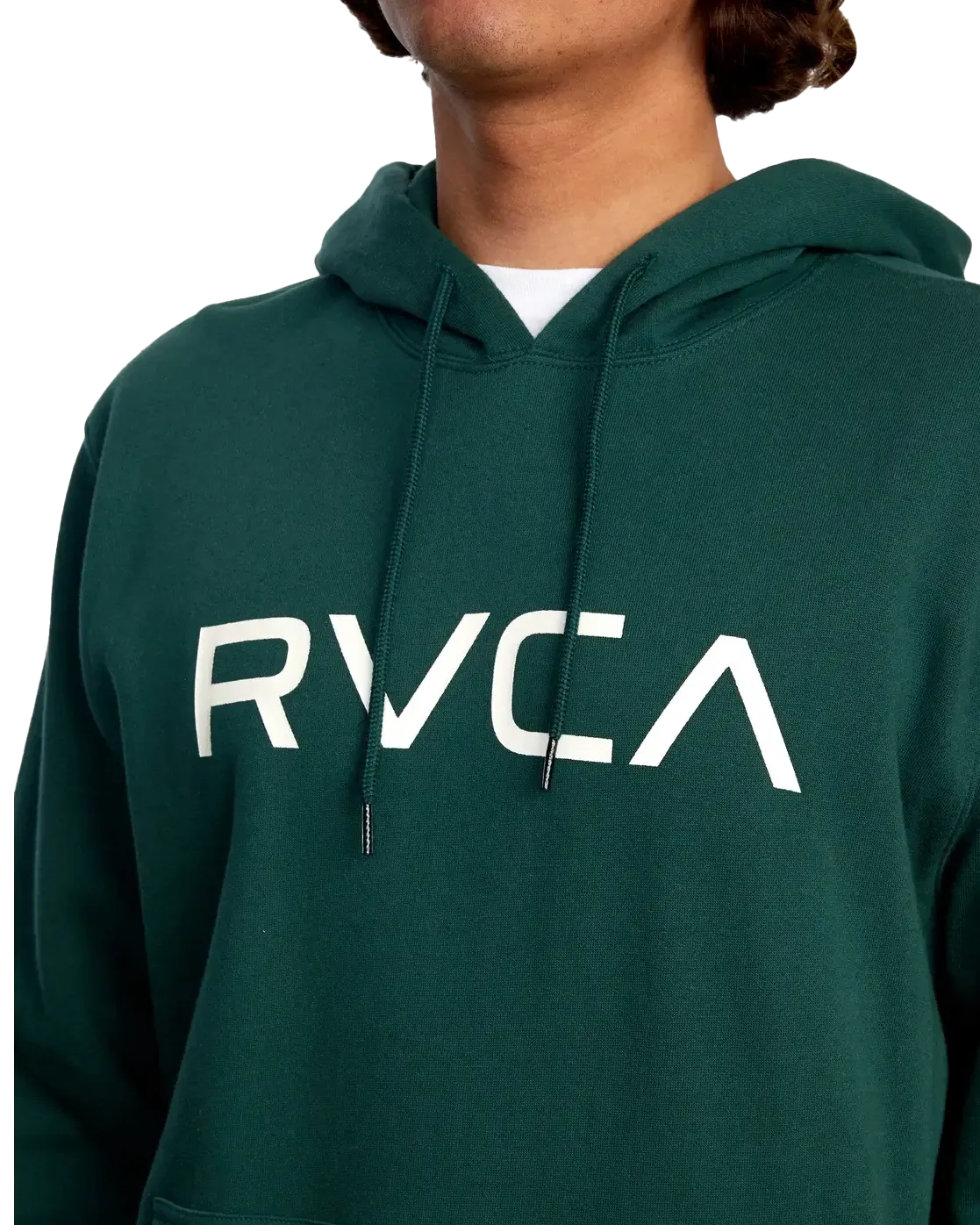 Big RVCA Hoodie in Hunter Green