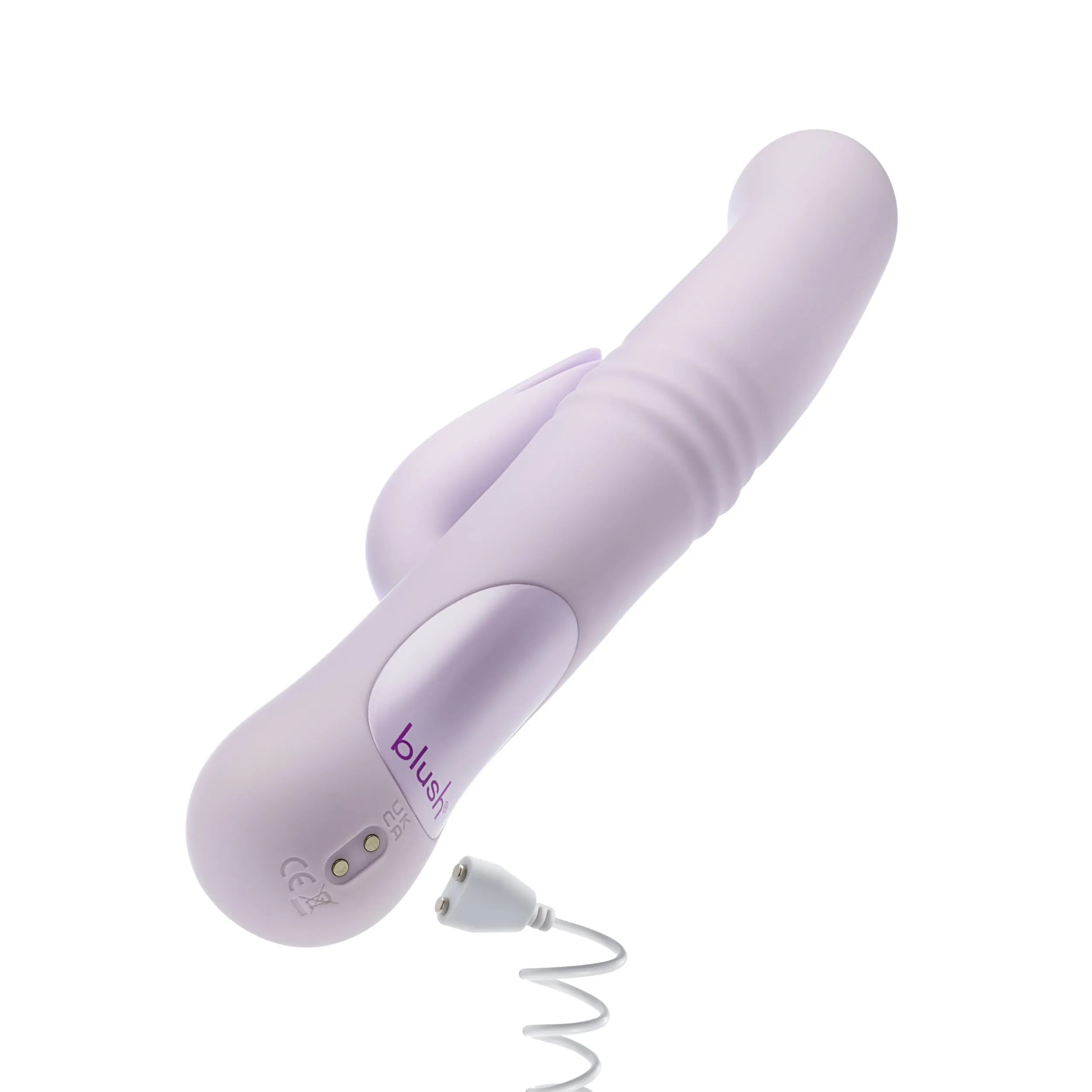 Blush | Rylee 9.25 Inch G Spot Clitoral Dual Stimulation Rabbit Vibrator In Lavender - 10 Thrusting Vibrations - Soft Silicone