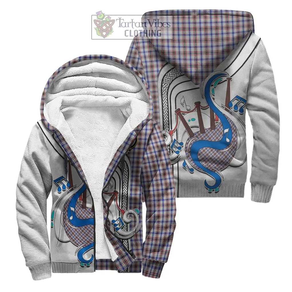 Boswell Tartan Sherpa Hoodie with Epic Bagpipe Style