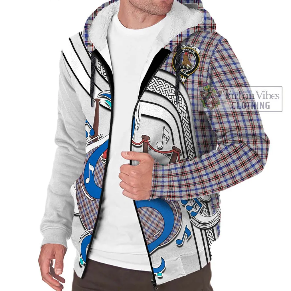 Boswell Tartan Sherpa Hoodie with Epic Bagpipe Style