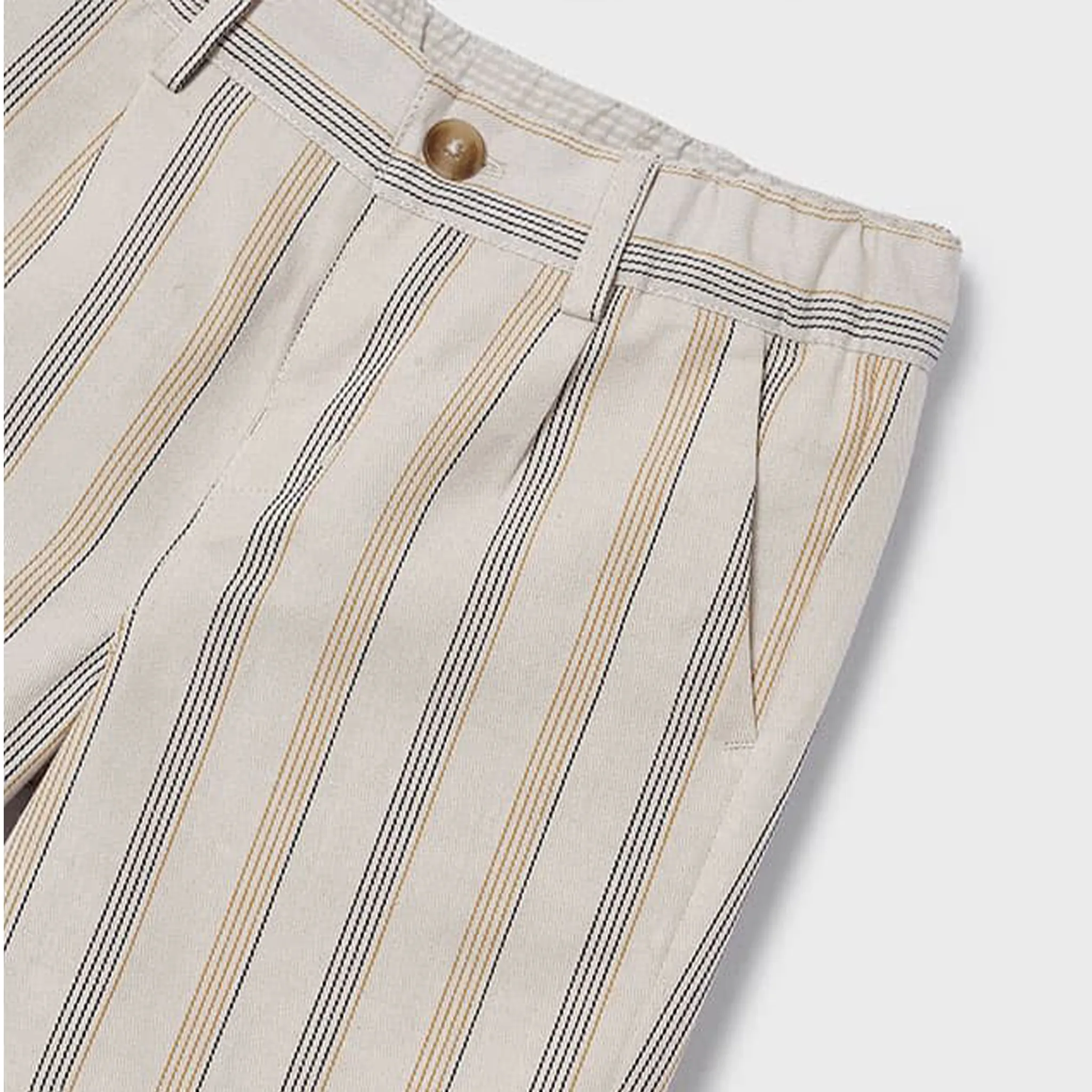 Boys Striped Linen Shirt and Short Set