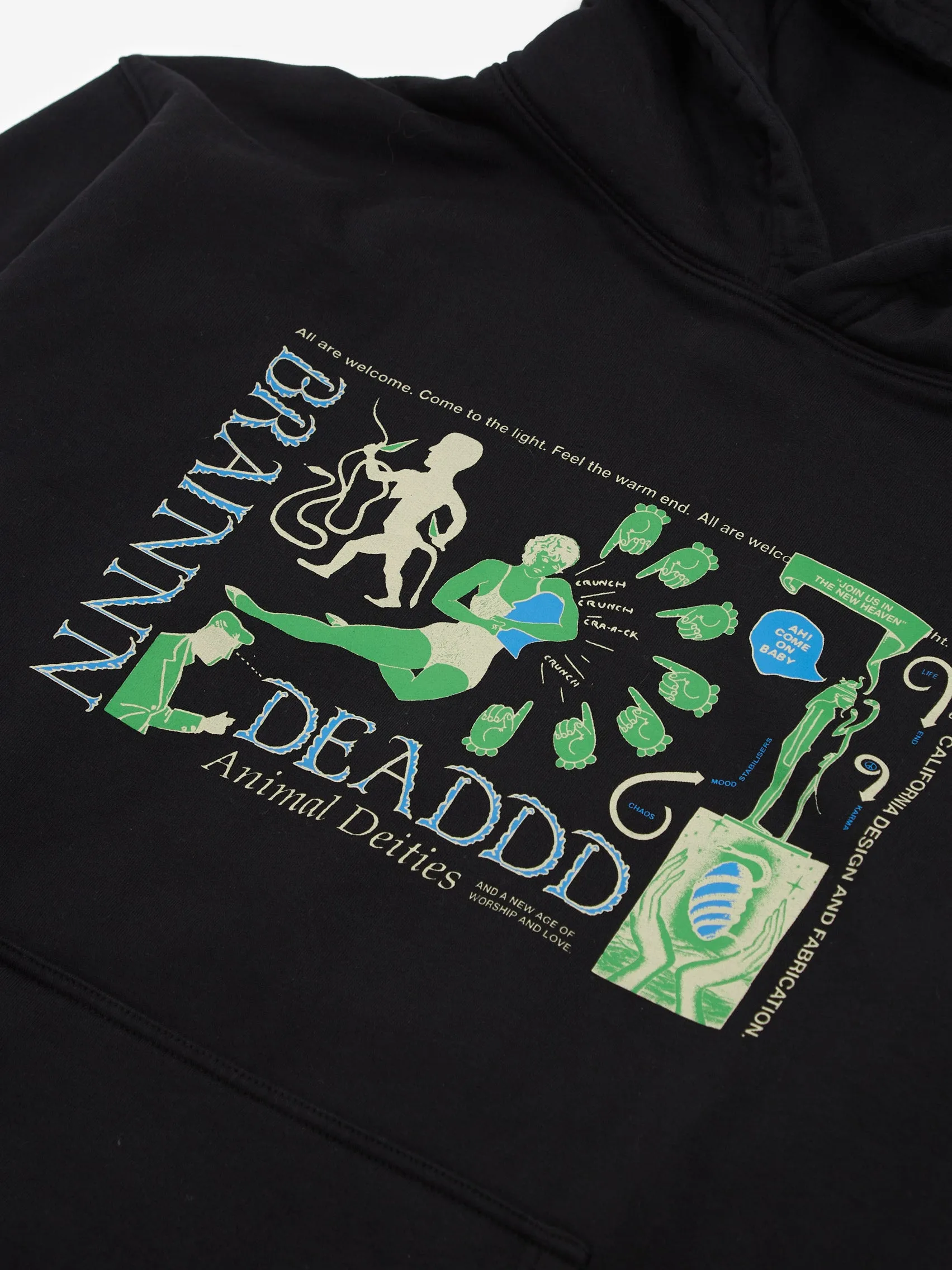 Brain Dead Animal Dieties Hoodie - Black