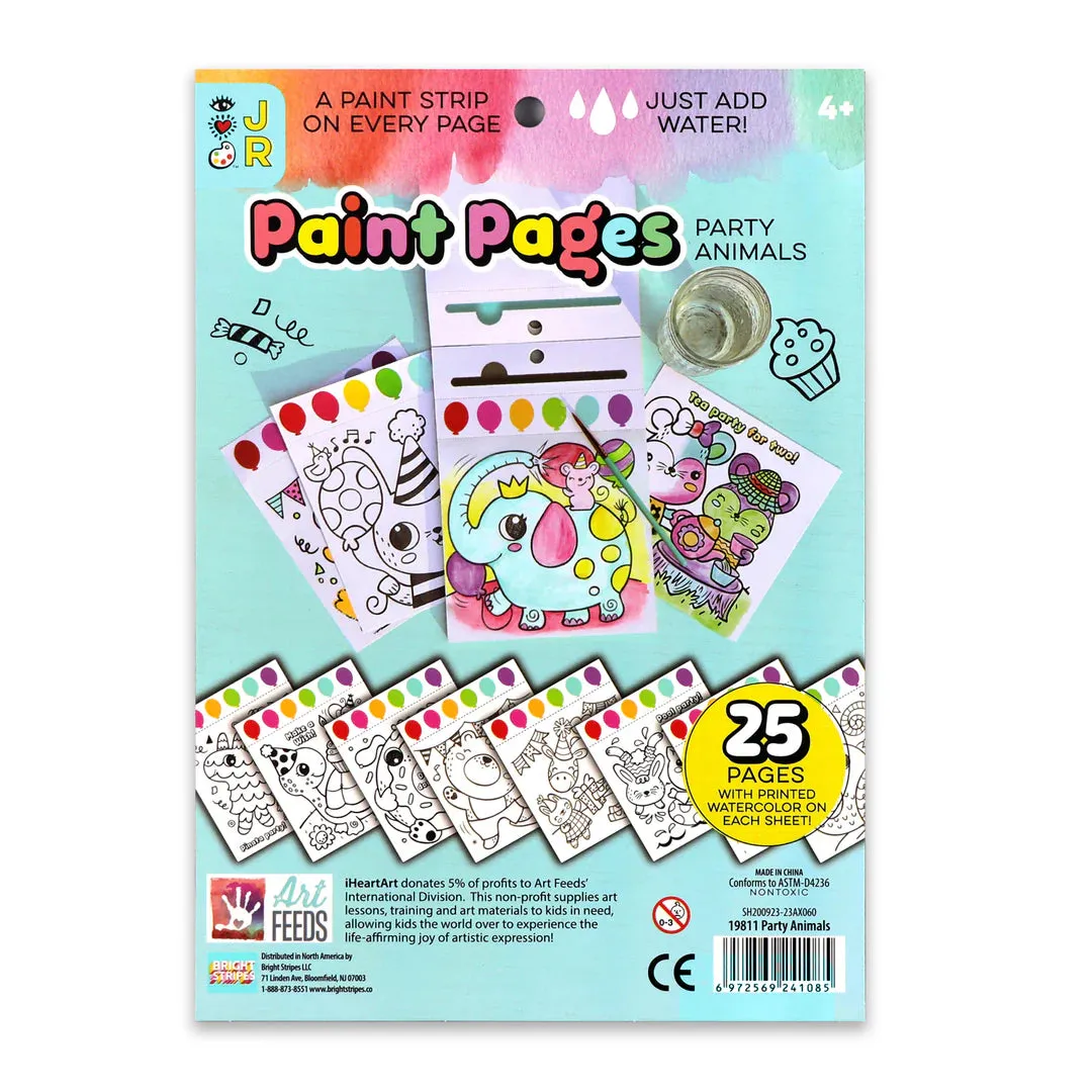 Bright Stripes - Paint Pages - Party Animals
