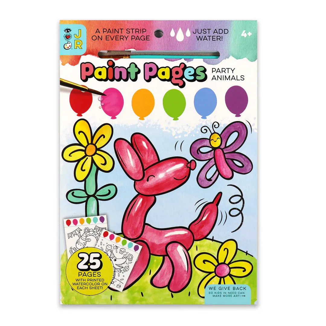 Bright Stripes - Paint Pages - Party Animals
