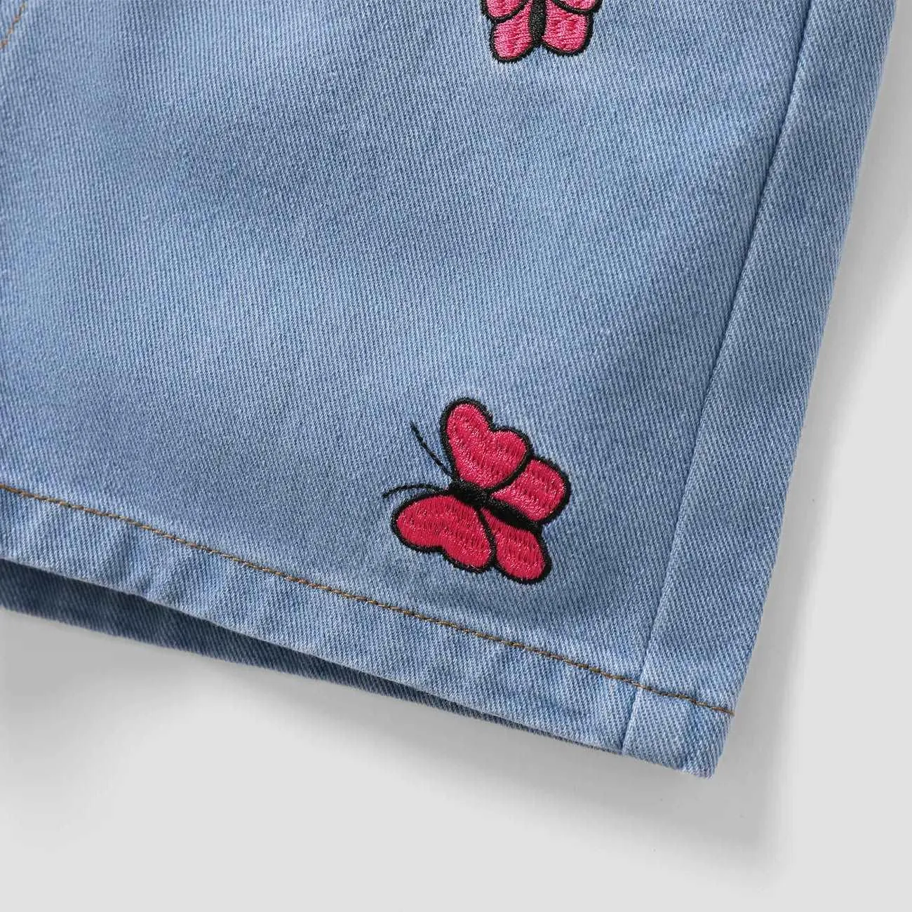 Butterfly Tee and Denim Suit Set - Kids Girl (2Pcs)