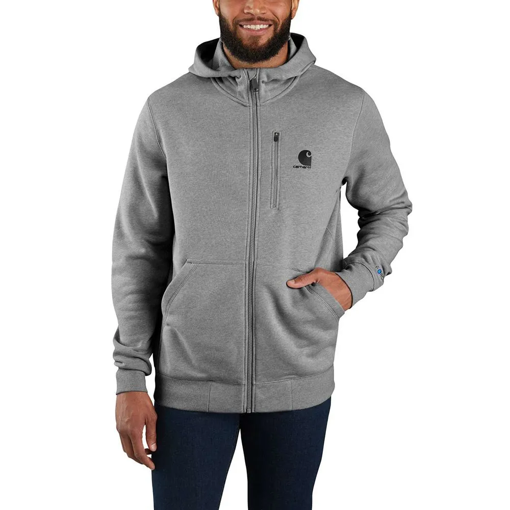 Carhartt&#x20;103851&#x20;Force&#x20;Delmont&#x20;full-zip&#x20;hooded&#x20;sweatshirt&#x20;-&#x20;Asphalt&#x20;heather