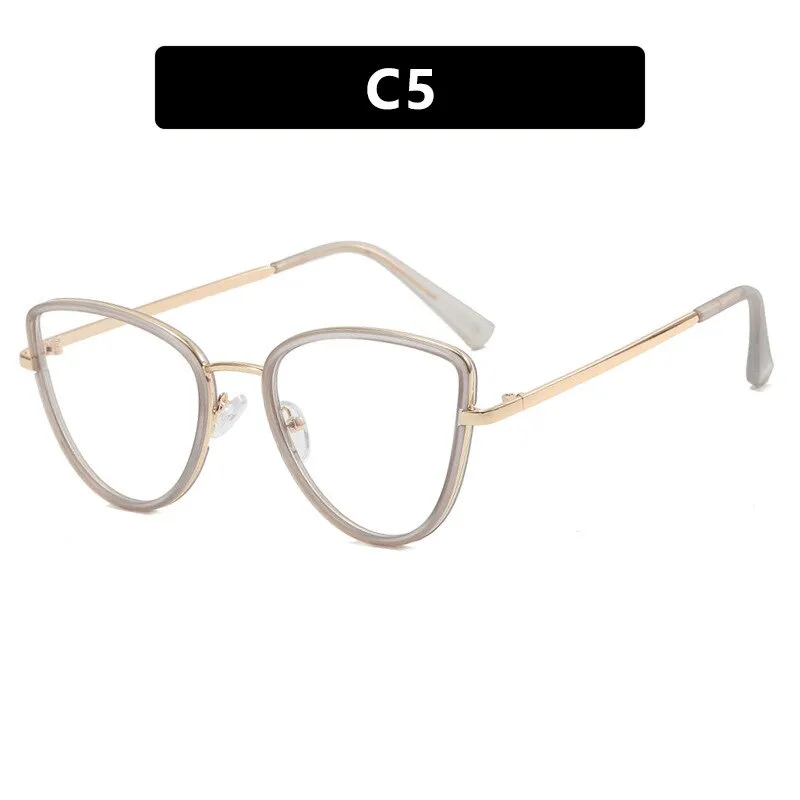 CCspace Unisex Full Rim Square Cat Eye Alloy Eyeglasses 55626
