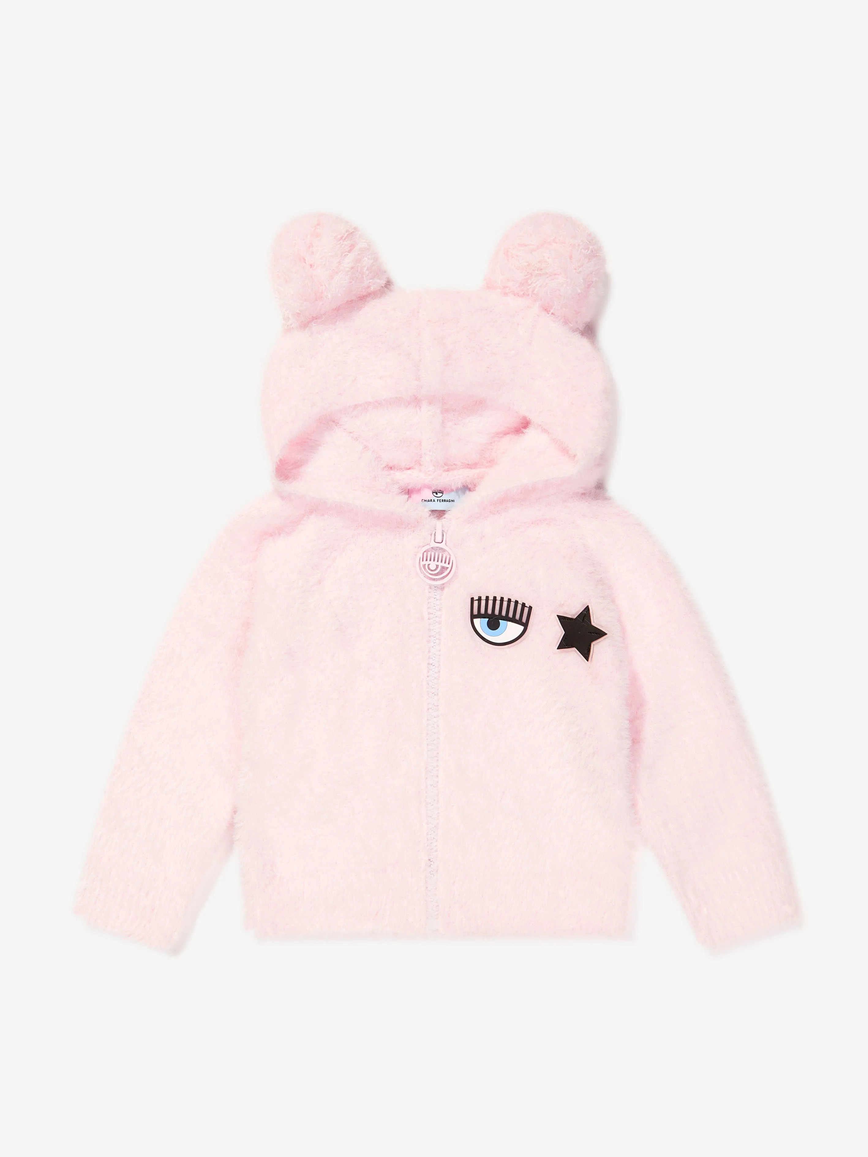 Chiara Ferragni Baby Girls Fluffy Zip Up Hoodie With Ears
