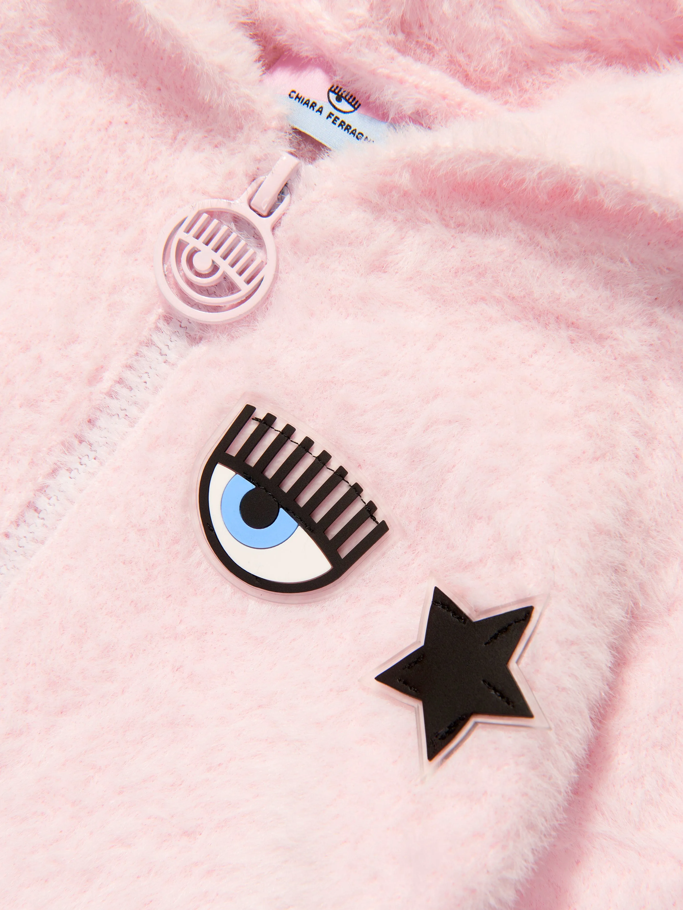 Chiara Ferragni Baby Girls Fluffy Zip Up Hoodie With Ears