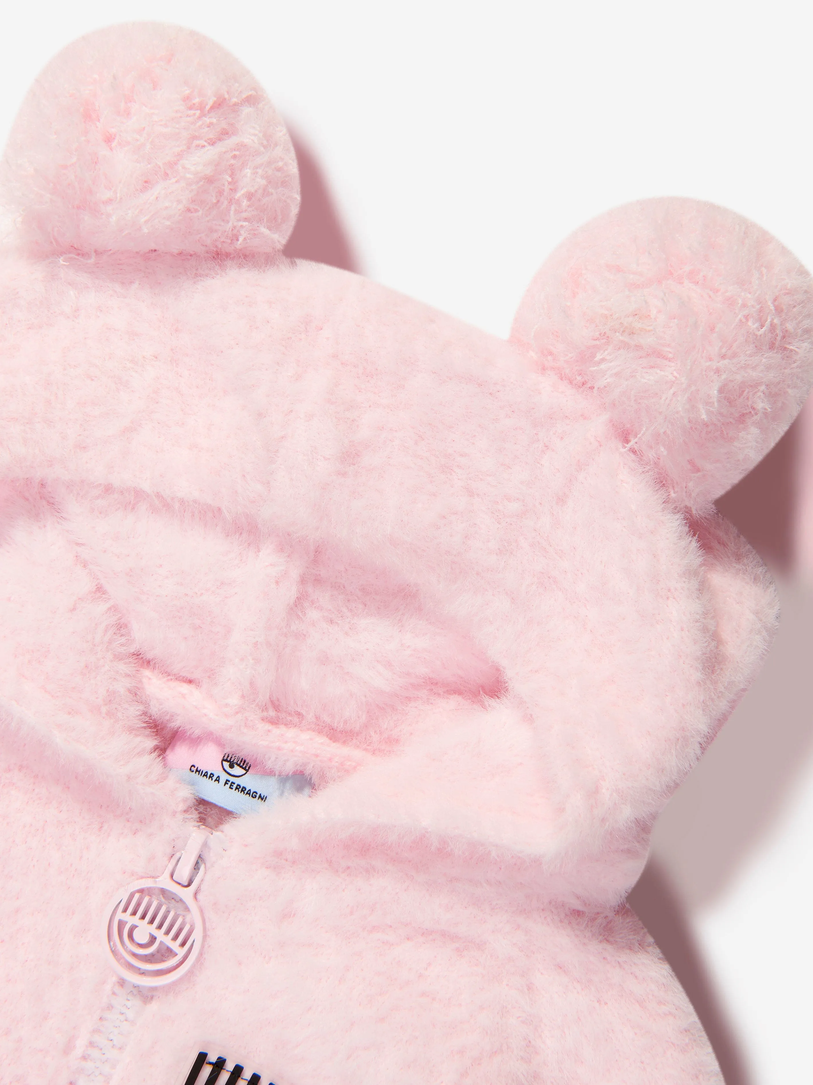 Chiara Ferragni Baby Girls Fluffy Zip Up Hoodie With Ears