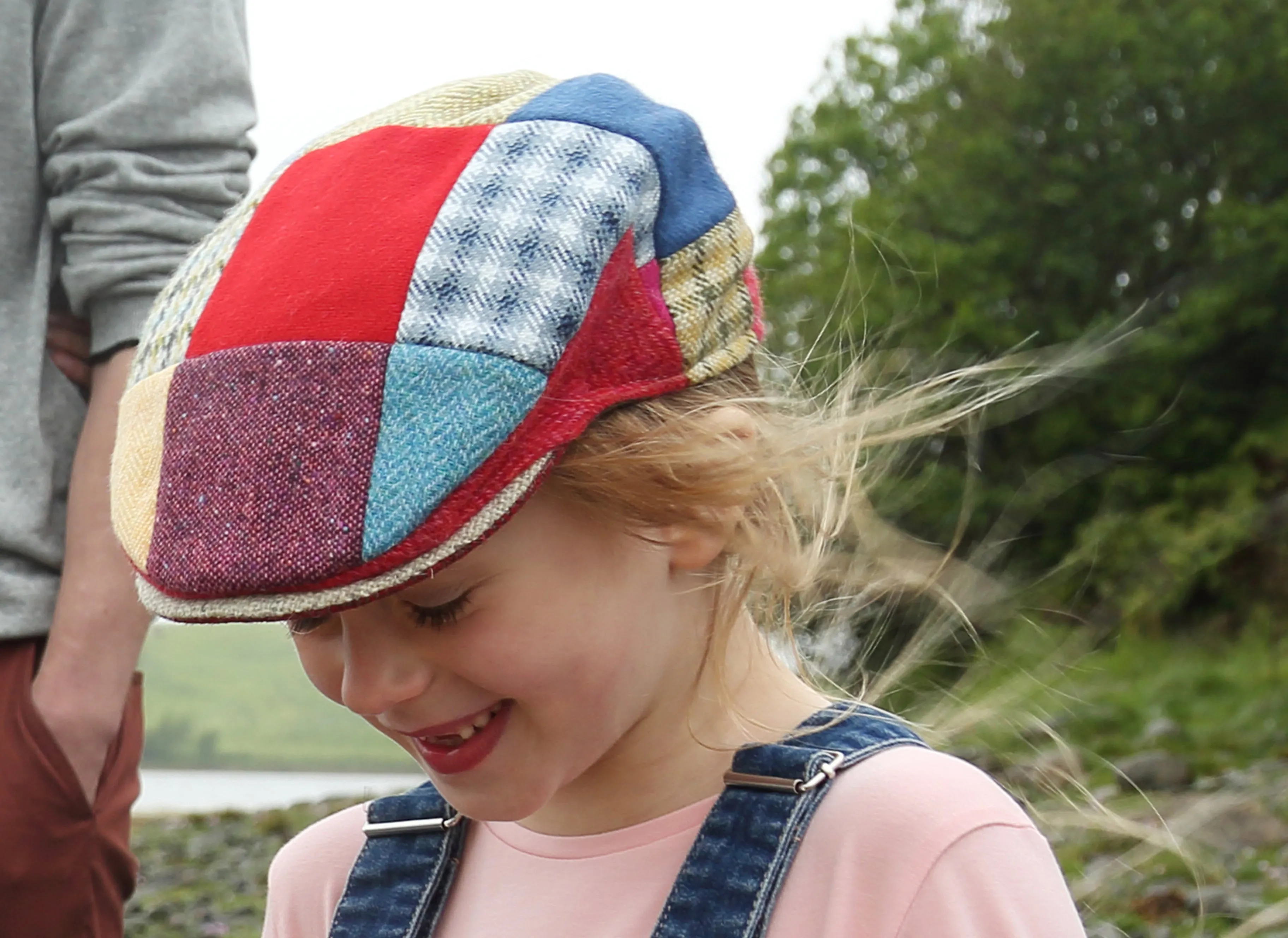 Children's Cap Bright Patchwork Tweed