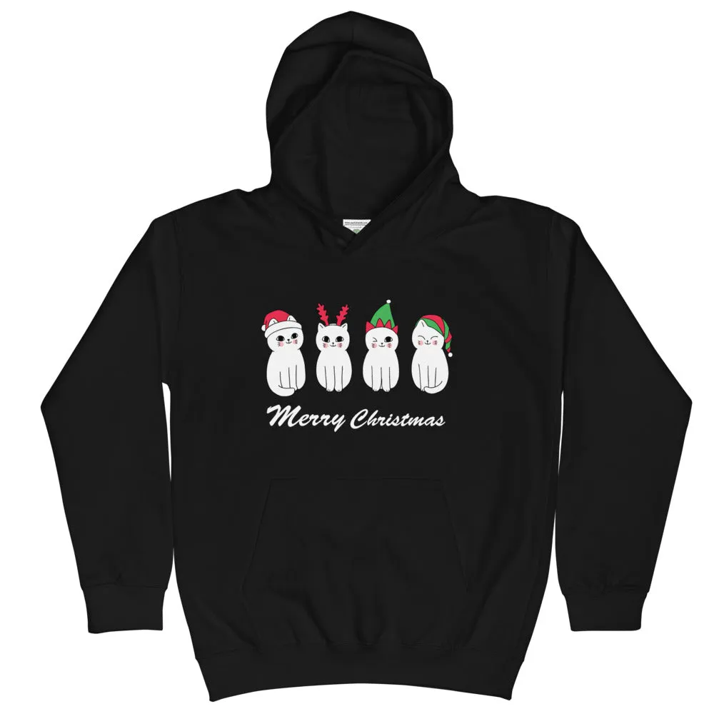 Christmas Cats Kids Hoodie