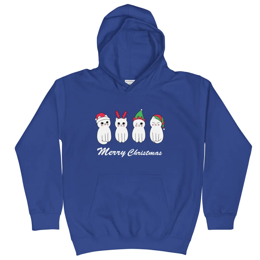 Christmas Cats Kids Hoodie