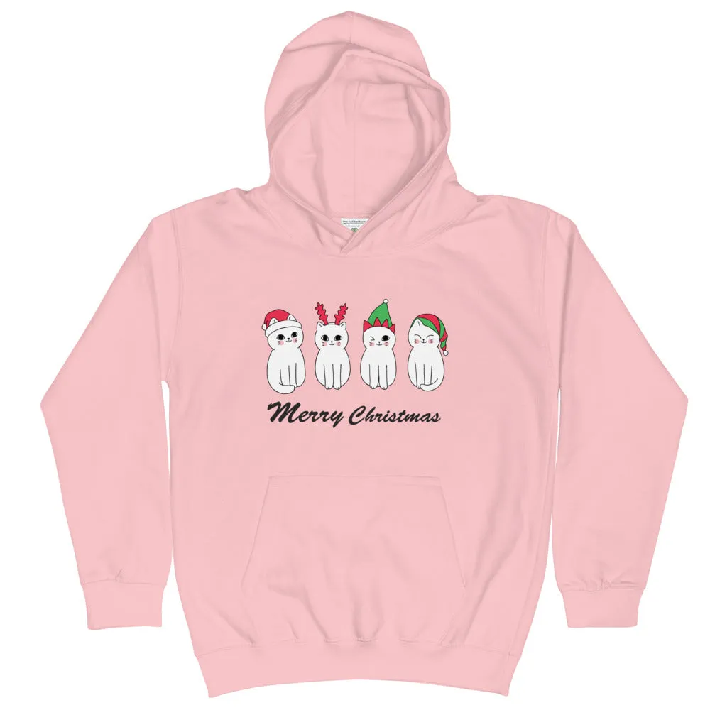 Christmas Cats Kids Hoodie
