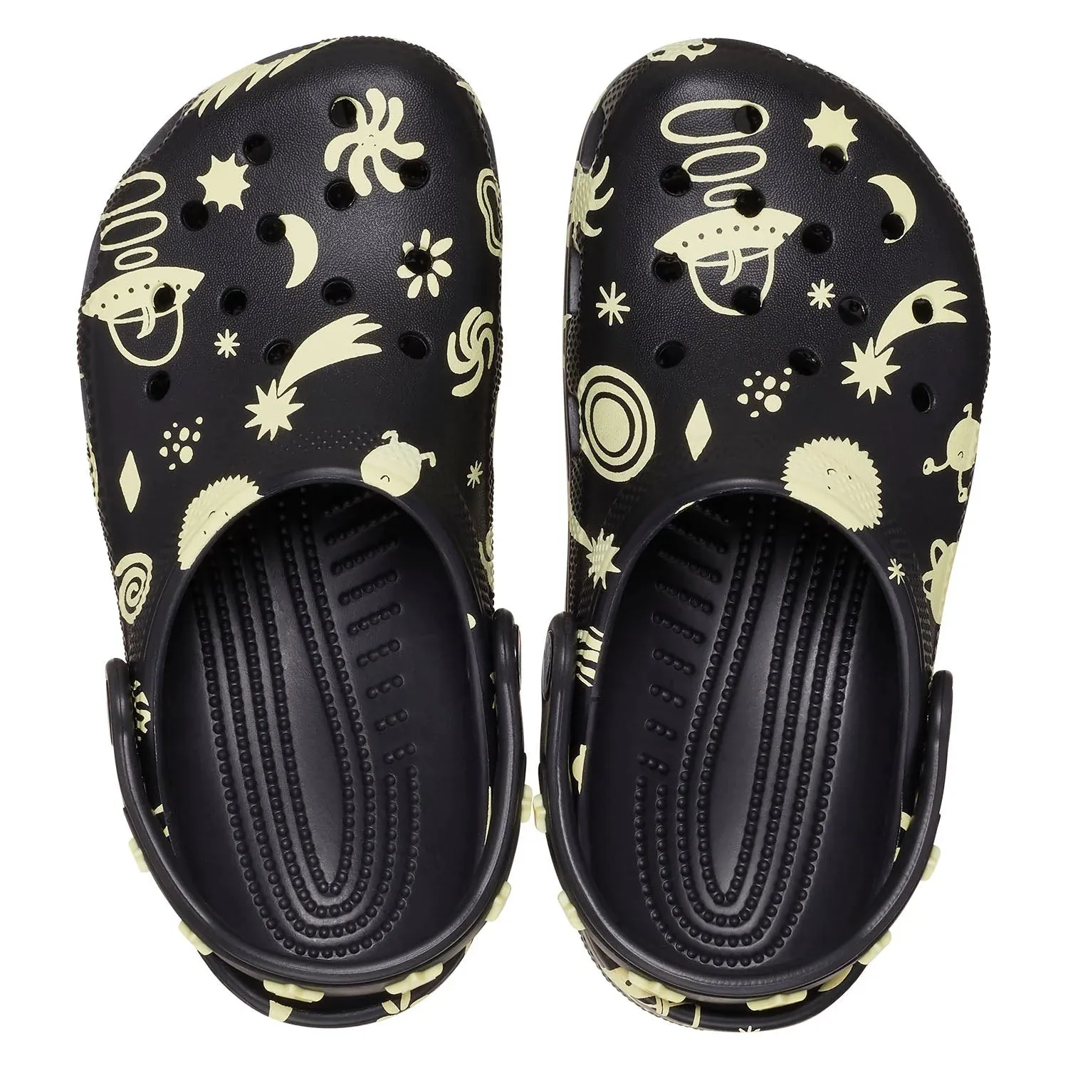Classic Glow Space Clog Kids - black