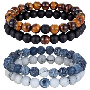 Couples Distance Natural Stone Bracelet
