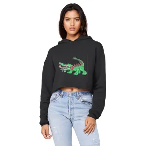 Crocodilas Unisex Cropped Raw Edge Boyfriend Hoodie