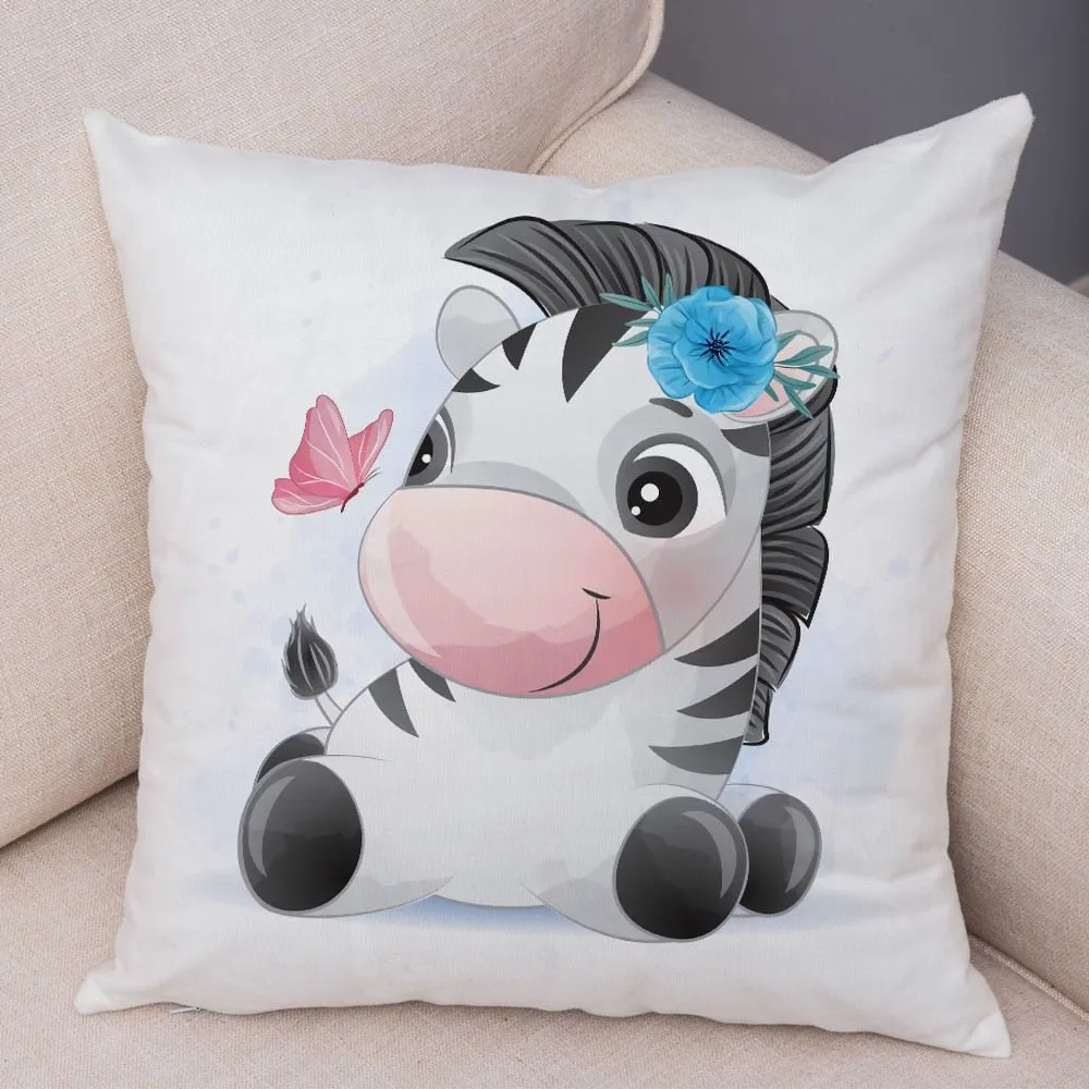 Cute Cartoon Animal Pillowcase - Decorative Cushion Cover