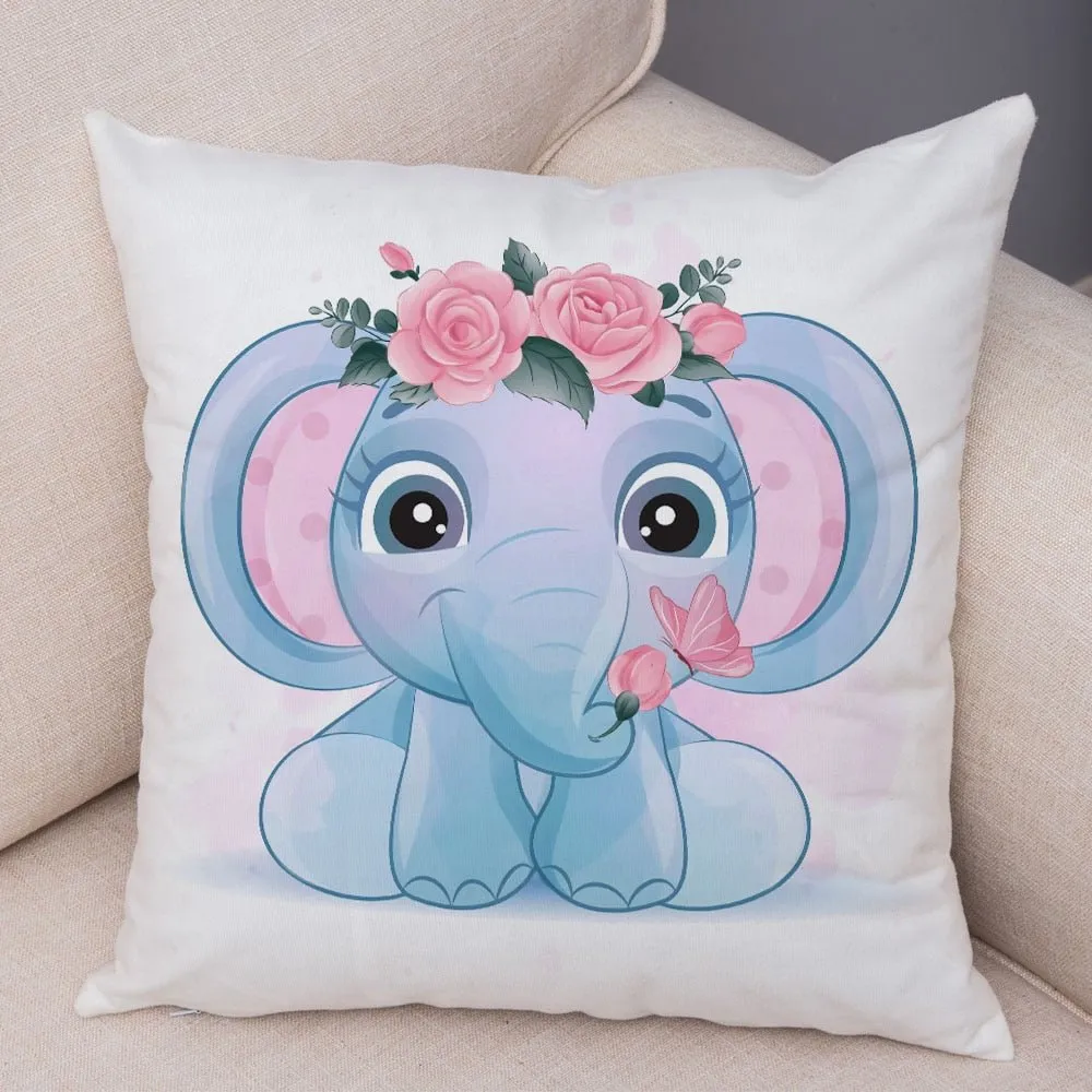 Cute Cartoon Animal Pillowcase - Decorative Cushion Cover