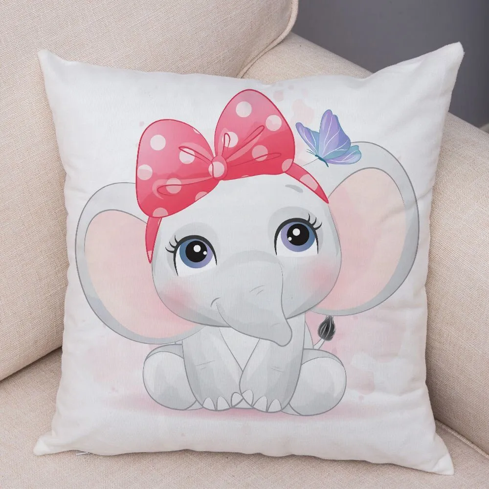 Cute Cartoon Animal Pillowcase - Decorative Cushion Cover