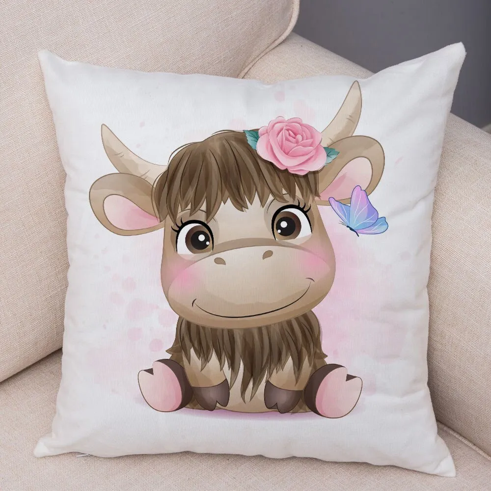 Cute Cartoon Animal Pillowcase - Decorative Cushion Cover