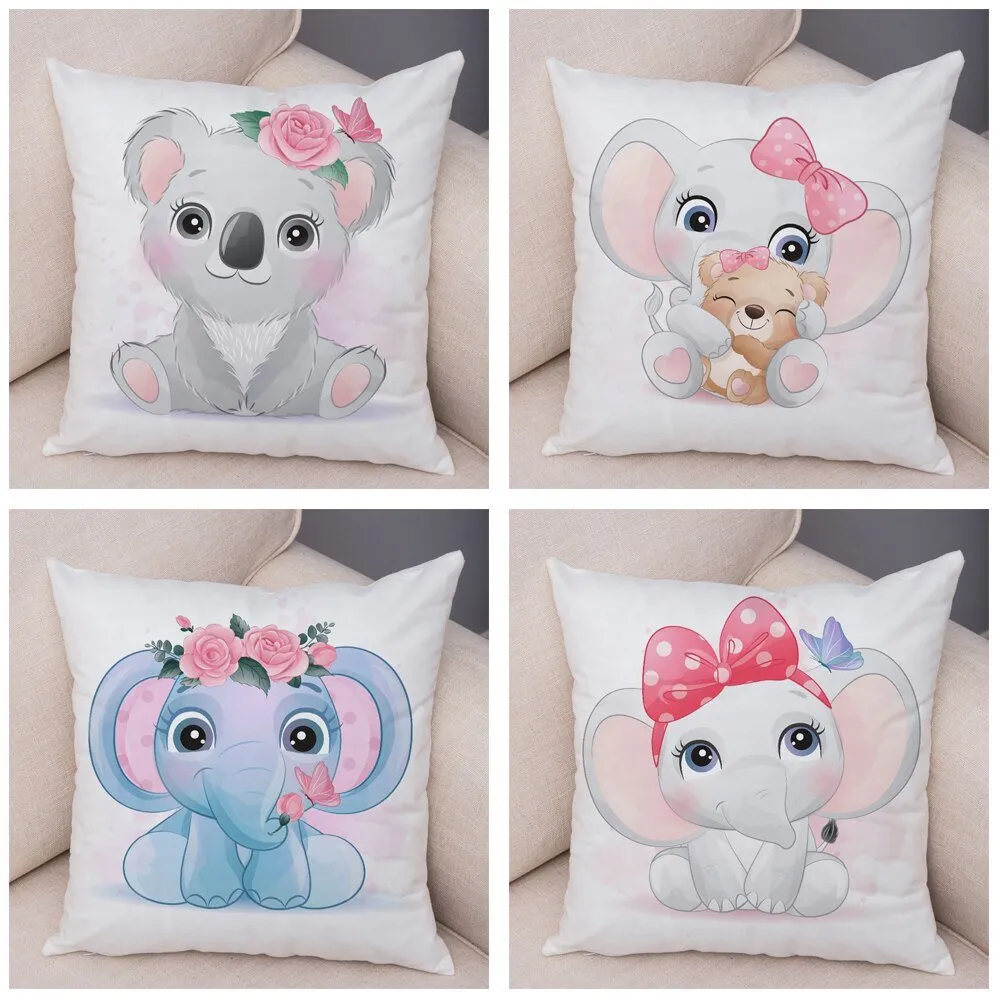 Cute Cartoon Animal Pillowcase - Decorative Cushion Cover