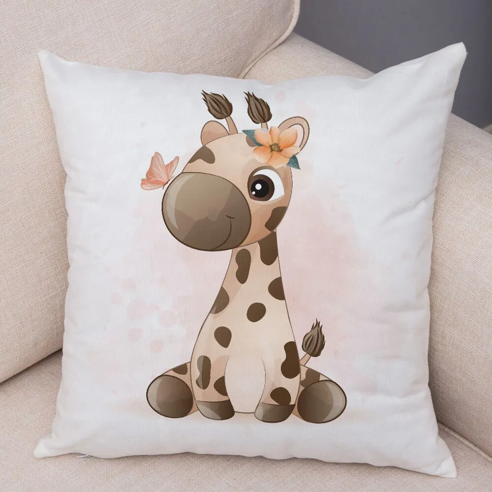 Cute Cartoon Animal Pillowcase - Decorative Cushion Cover