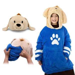 Dougie Dog Kids Snugible | Blanket Hoodie & Pillow