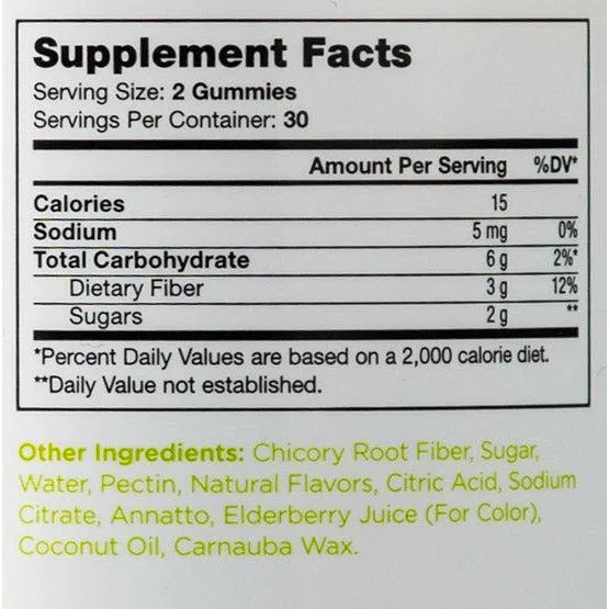 F is for Fiber 60 gummies by Chapter One