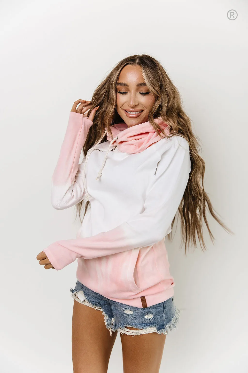 *FINAL SALE* DoubleHood Sweatshirt (To Dye For Pink)