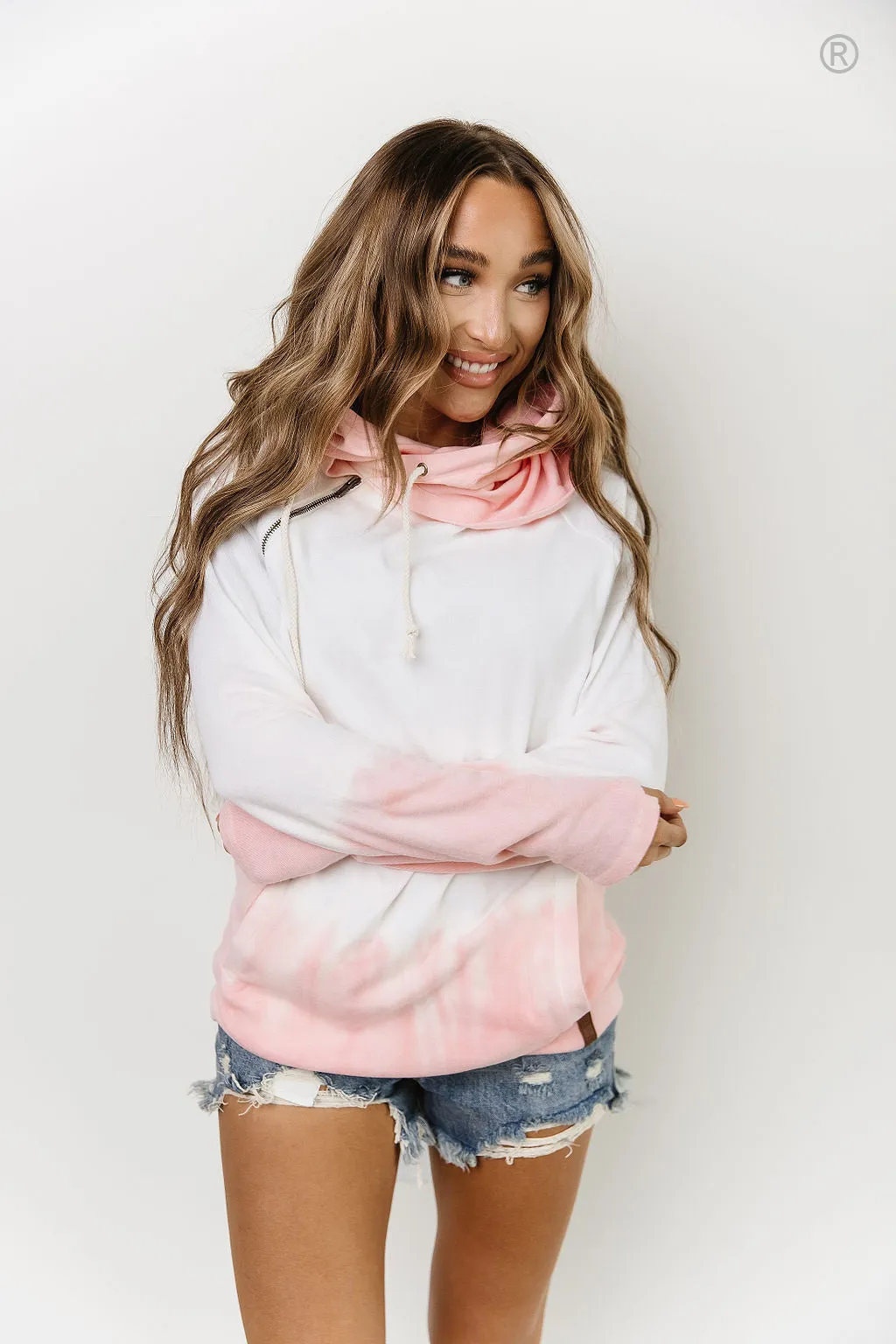 *FINAL SALE* DoubleHood Sweatshirt (To Dye For Pink)